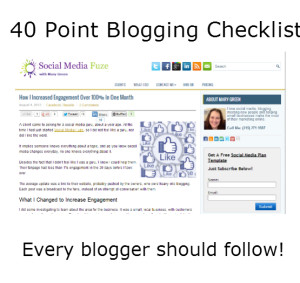 blogging checklist